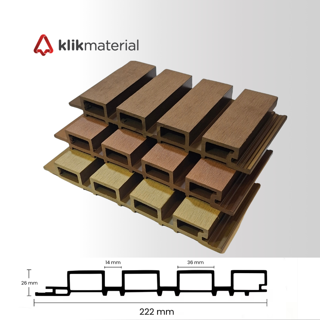 WPC Wall Cladding UV Wood Panel Dinding Pagar Wall Panel Exterior Wpc Outdoor PREMIUM Wall Panel