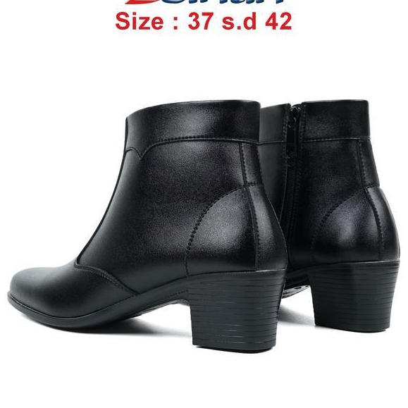 Zeintin - Sepatu Boots Wanita Full Hitam Formal Sepatu Boot Wanita Fashion Casual Zo