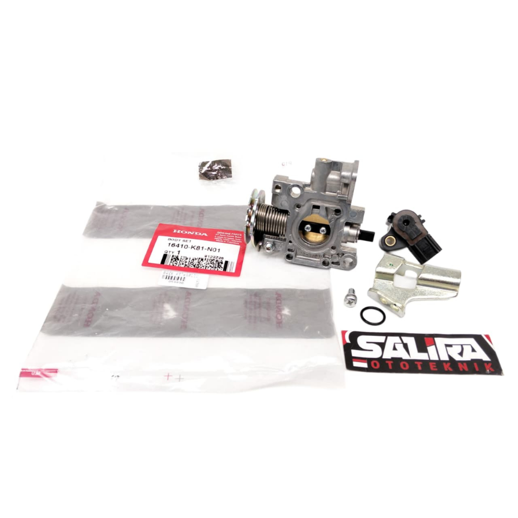 Throttle Body Bodi Set Karbu Karburator Motor Honda Beat FI ESP 2016 K81 Scoopy eSP K93 Orisinil AHM