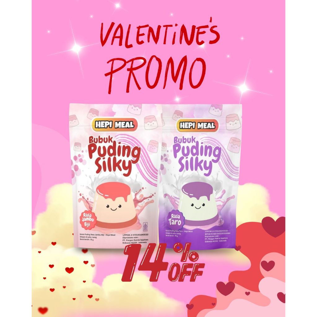 SPESIAL VALENTINE Hepi Meal Puding Guava dan Taro Diskon 14% TERBATAS!