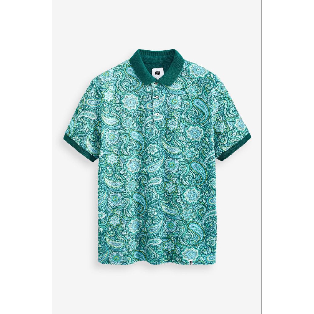 pretty green paisley polo shirt original