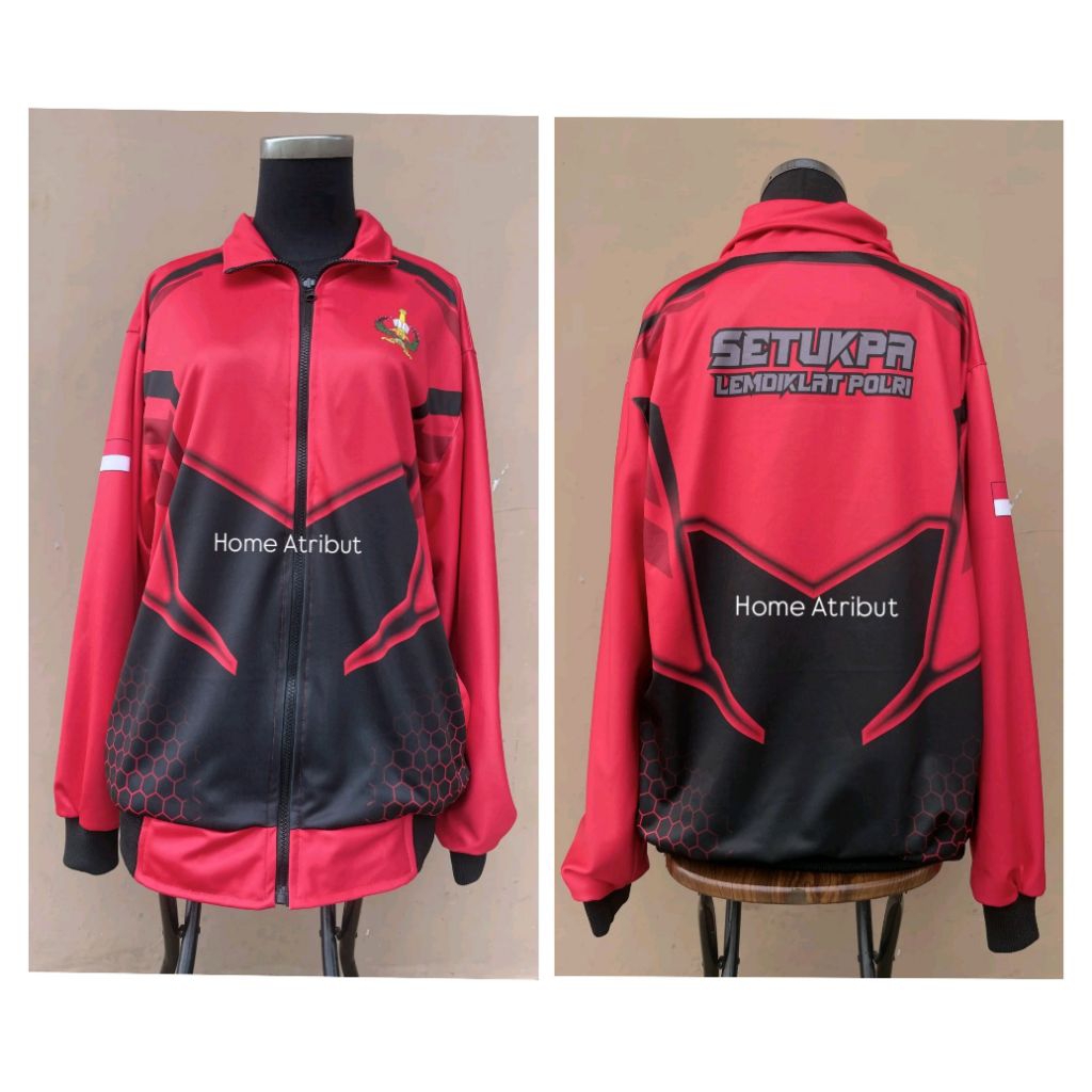 Jual jacket polri Setukpa lemdiklat Terbaru Black Red Kualitas premium