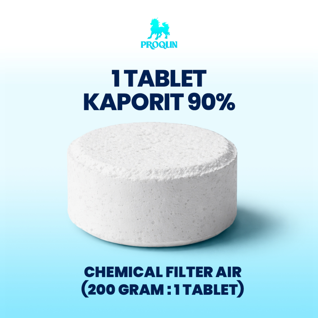 Kaporit Tablet 90% Desinfeksi Air Sumur & Kolam Renang
