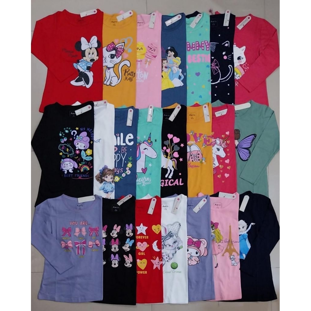 Kaos Aero girls anak/kaos lengan pendek anak perempuan/atasan kaos lengan pendek anak cewek/little m