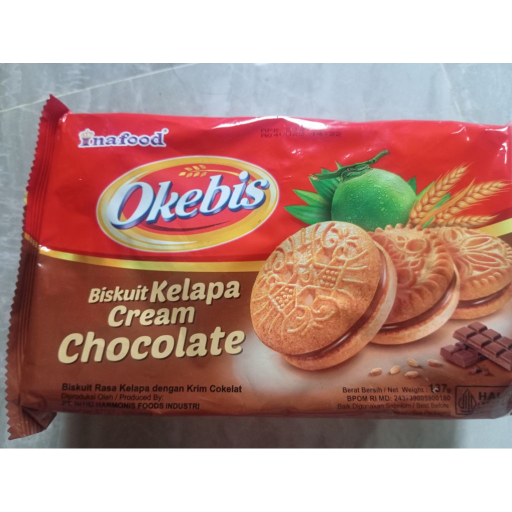 Inafood Biskuit Kelapa Cream Coklat