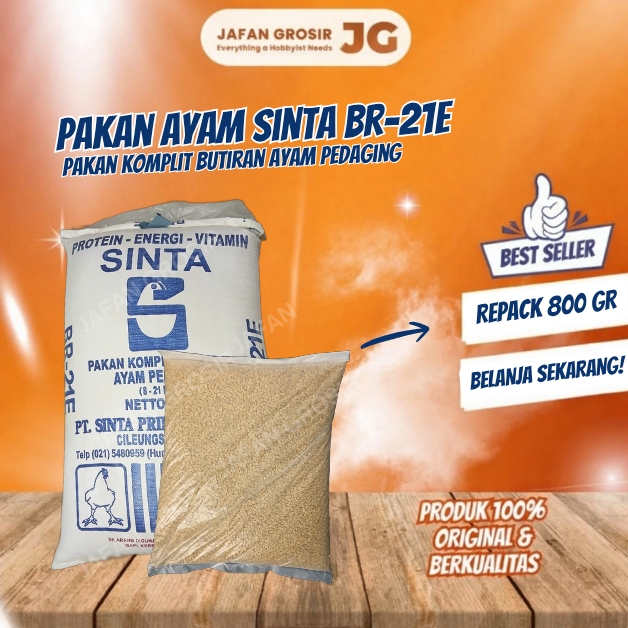 Pakan Ayam Br21e 800 gram Pakan Ayam Pitik dan Dewasa bebek Soang Jangkrik