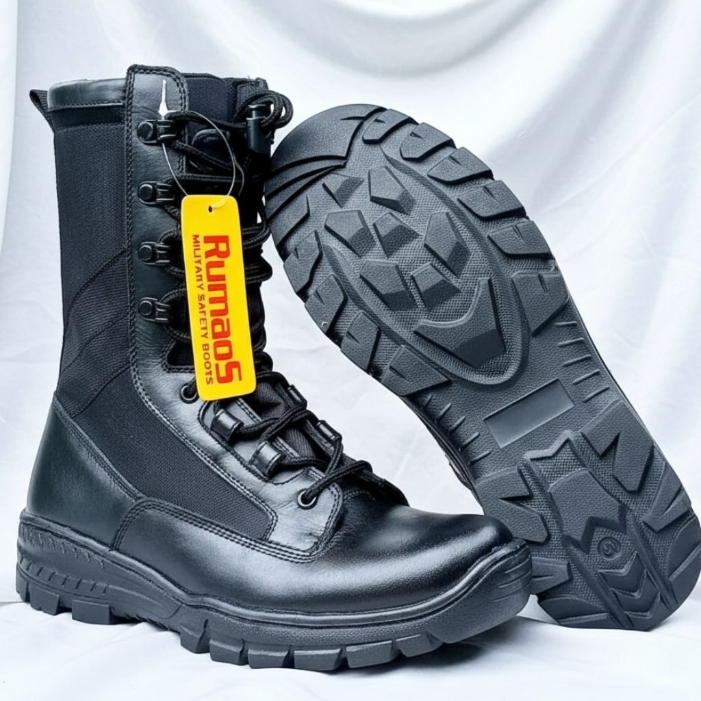 Mtu gen RUMAOS SEPATU PDL MILITER TACTICAL ankle boots polri Brimob polisi kulit sapi asli