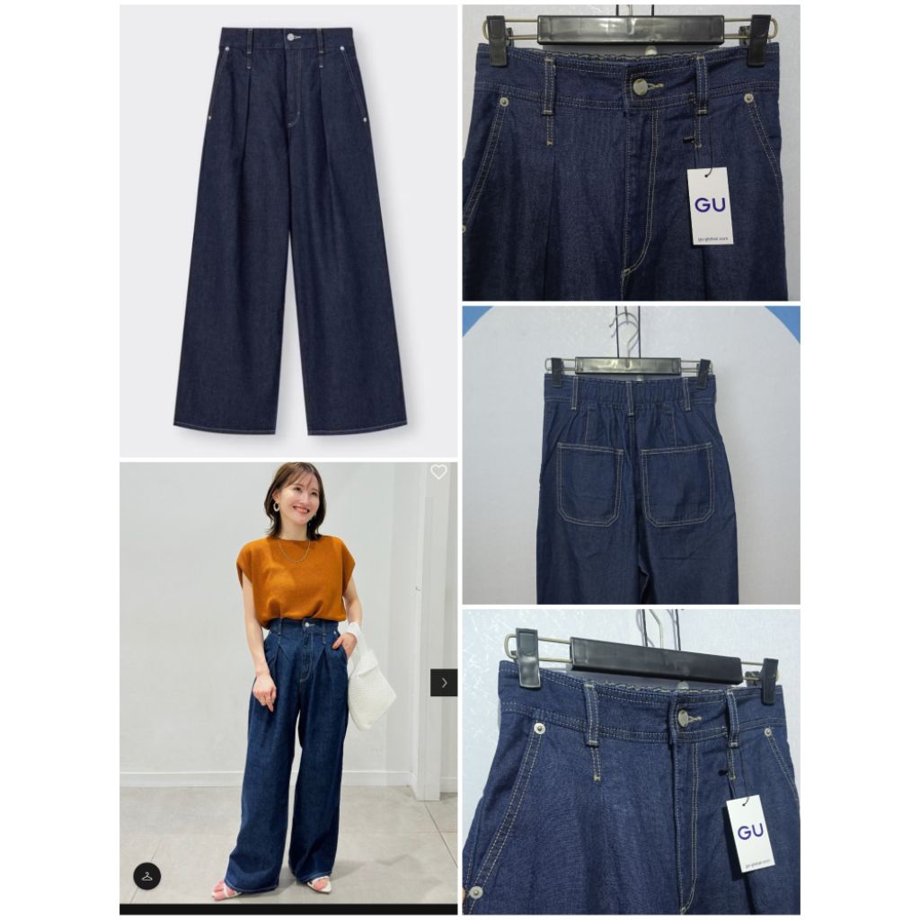 GU Uniqlo Celana jeans Kulot size S DENIM