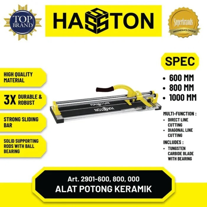 Alat Potong Keramik Granit/ TILE CUTTER 600mm HASSTON PROHEX MANUAL