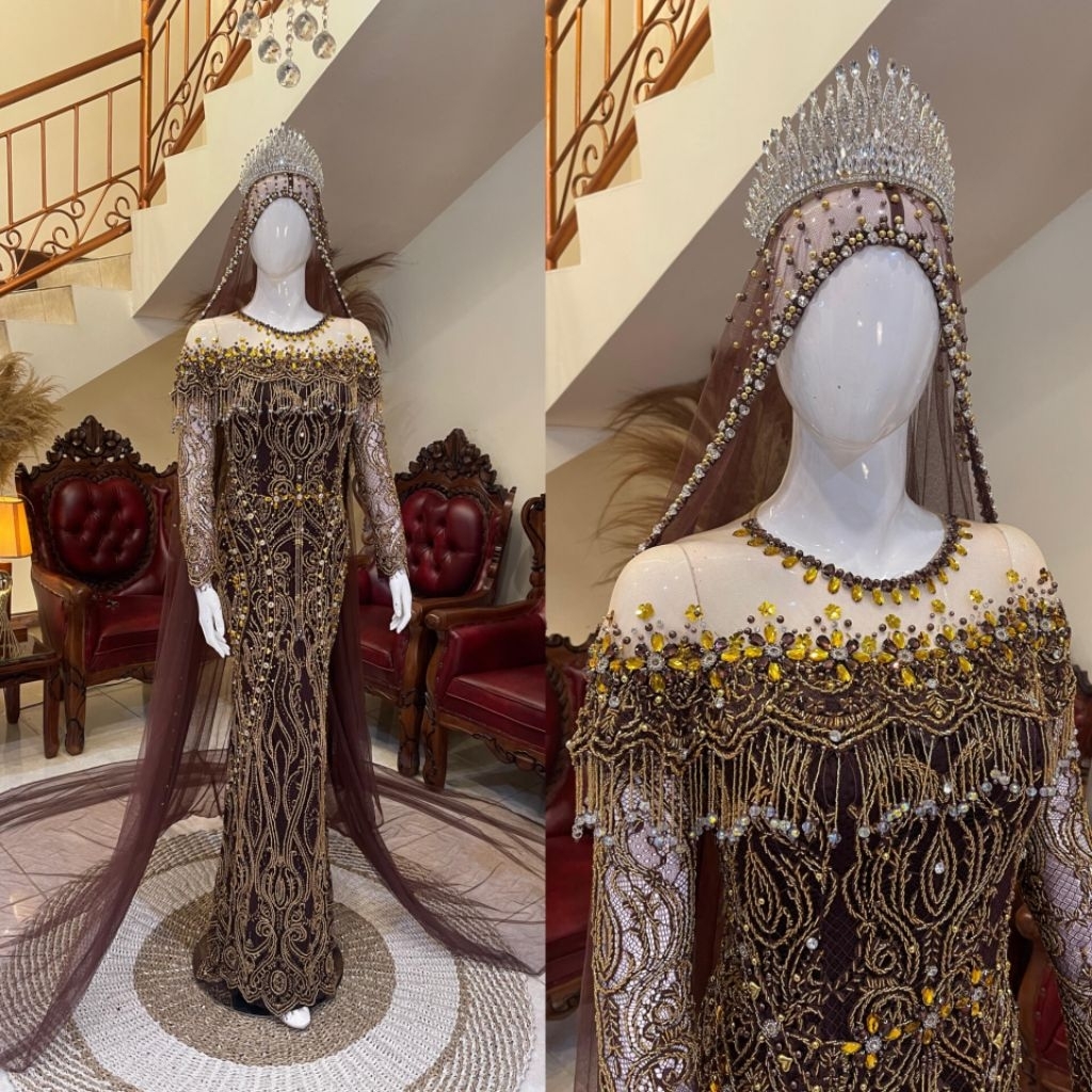 Kebaya pengantin akad santili premium | Kebaya pengantin akad full payet | Baju akad nikah | Baju ak