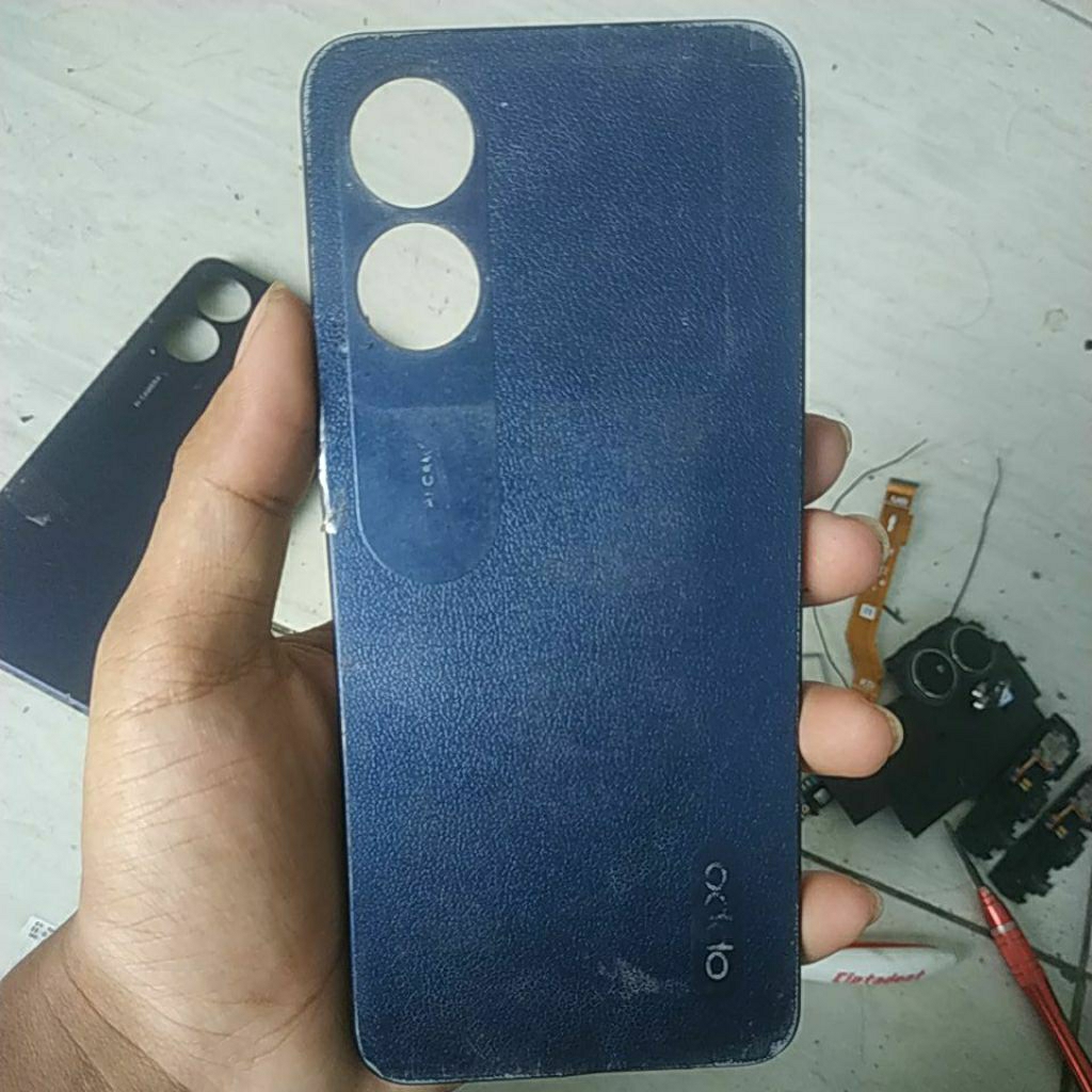 backdoor bekas oppo a17k, tanpa fingerprint fisik sesuai gambar