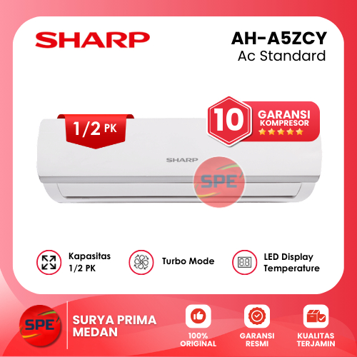 AC 1/2 PK SHARP STANDARD AH-A5ZCY GARANSI RESMI (MEDAN)