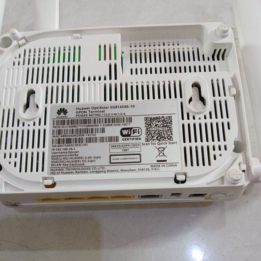 router ont Huawei EG8145x6-10 HG8145x6-10 port ijo biru second