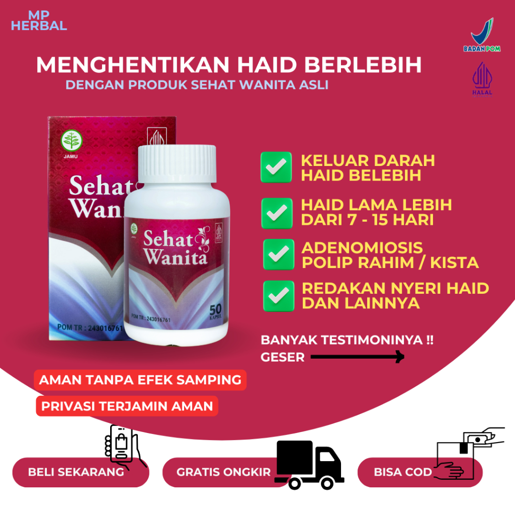 Obat Herbal Darah Haid Yang Keluar Berlebihan, Menghentikan Haid Berkepanjangan Sehat Wanita
