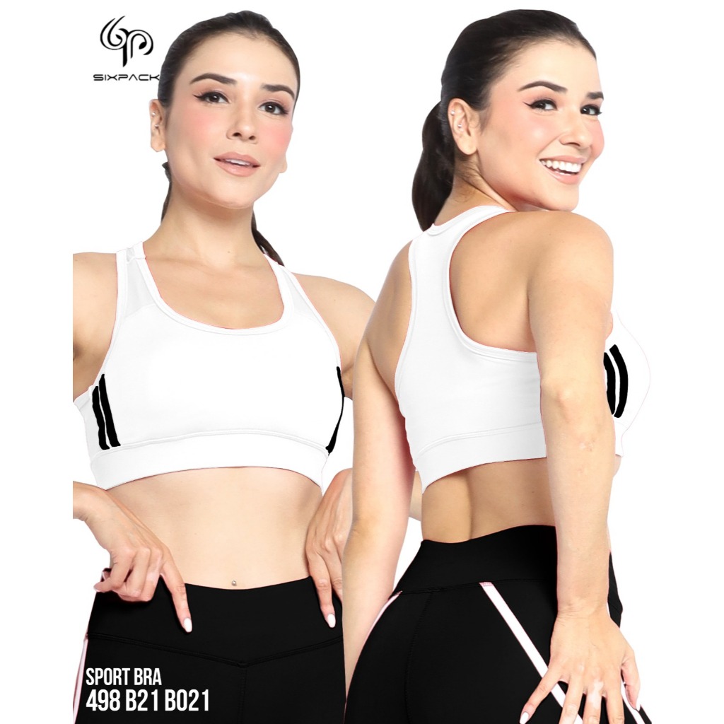 Sport Bra Wanita Olahrag List Samping - Gym Fitness Aerobic Zumba Yoga By Sixpack Kode B21