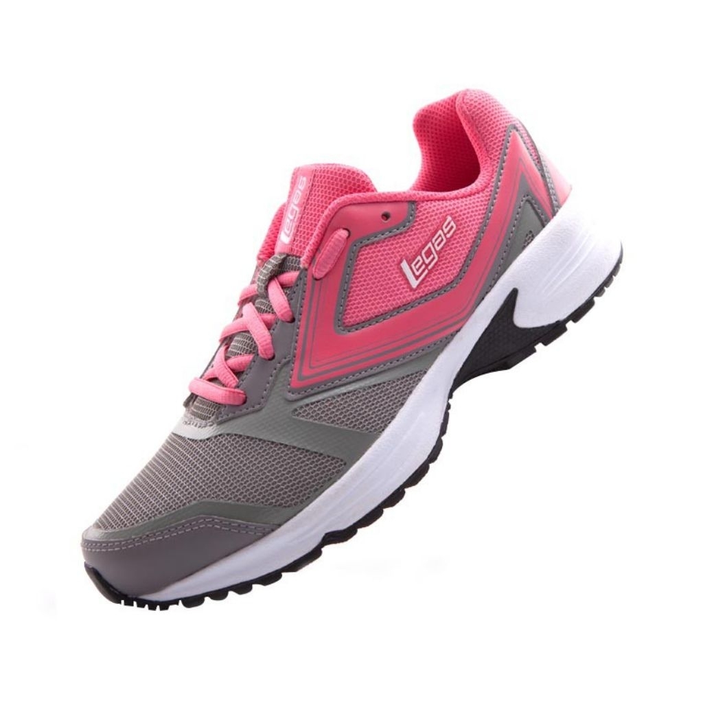 Sepatu League Legas Abu Pink Nova La W Running Shoes Cewe Olahraga Wanita Original Ori