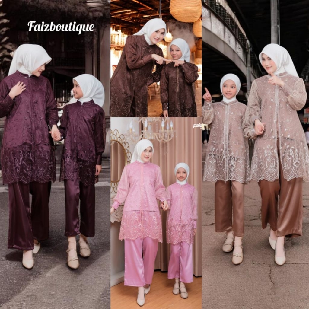 SHEKYRA ONE SET PREMIUM INNER OUTHER BROKAT SETELAN CELANA