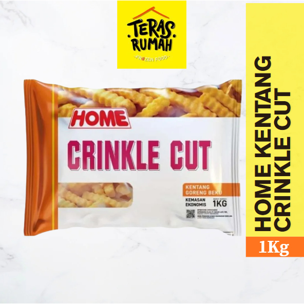 HOME - CRINKLE CUT FRIES KENTANG GORENG FROZEN 1KG