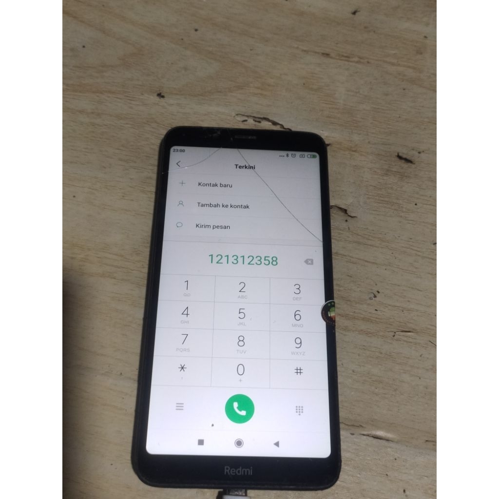 Lcd redmi 7a original copotan minus Tc retak sentuh normal
