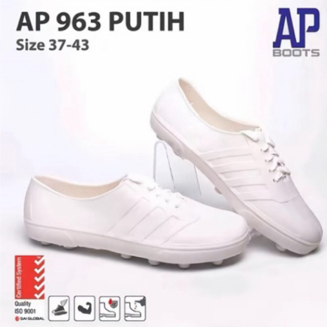 Sepatu Ap Duri Putih - Sepatu Karet Cucuk - Sepatu Karet Pria - Sepatu Dewasa Boots