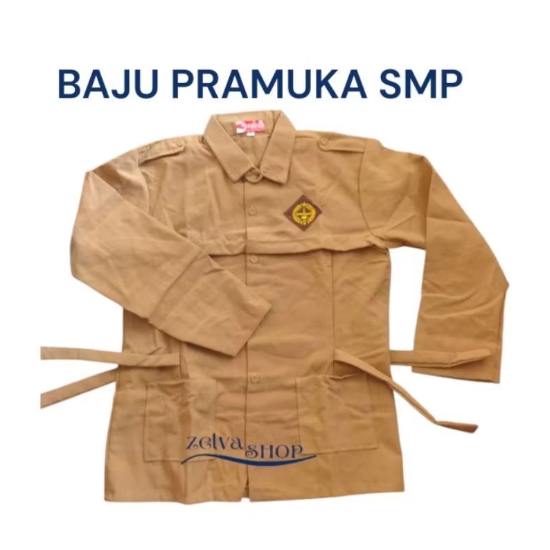 Baju pramuka perempuan SMP tali samping usia 13-16 tahun baju pramuka tali SMP