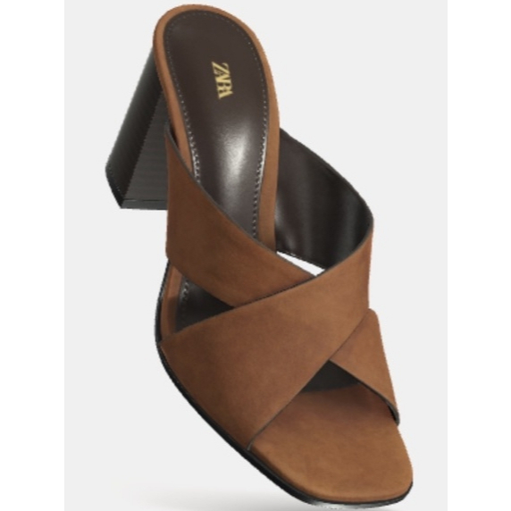 ZARA suede block heels - 36