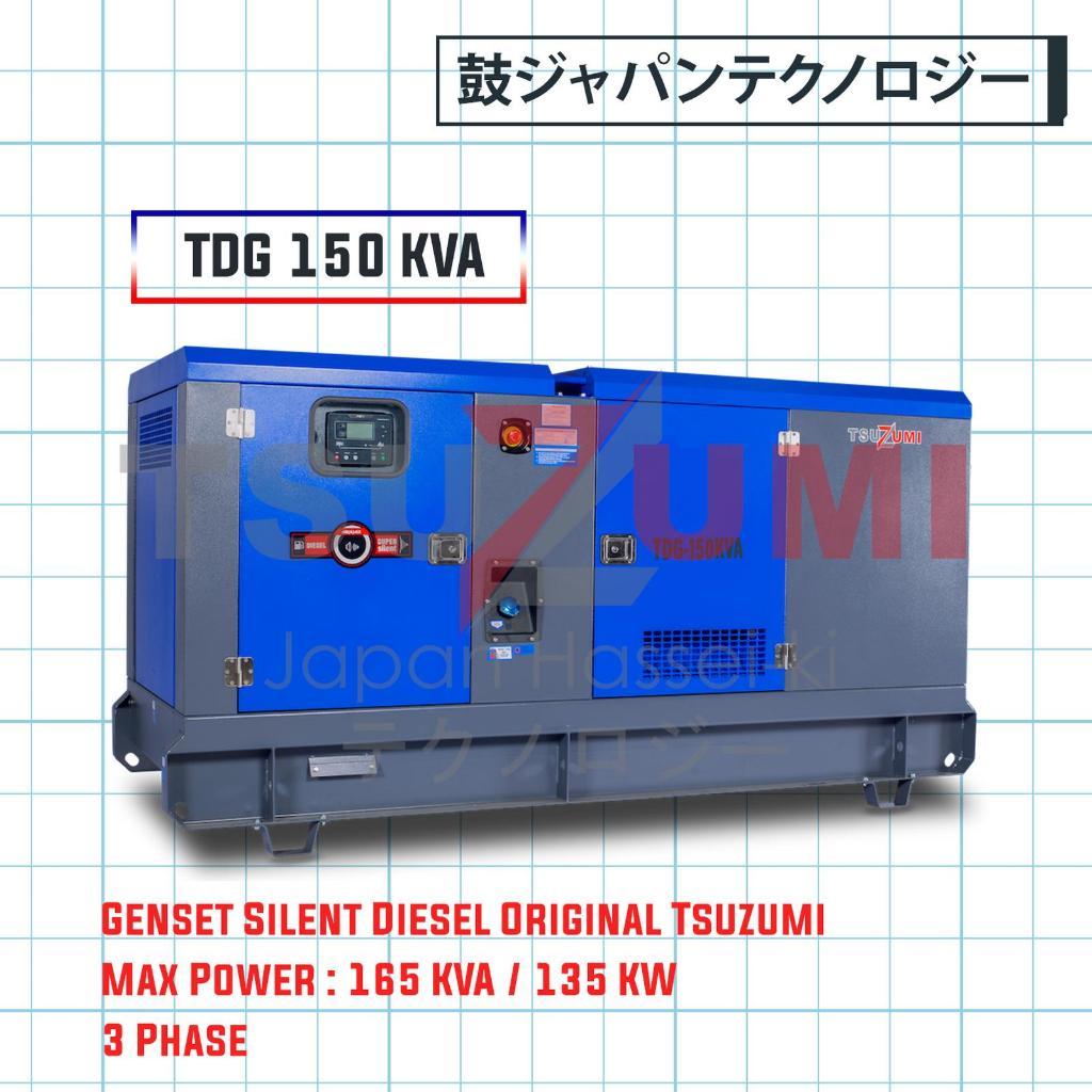 Genset Silent Diesel 3 Phase 380 Volt 150 KVA Tsuzumi TDG150KVA