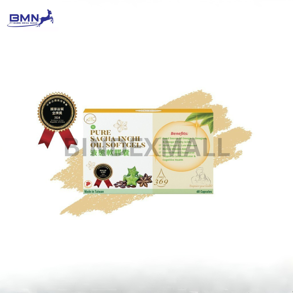 Sacha Inchi Oil Softgels Premium – 60 Kapsul Omega-3 Nabati