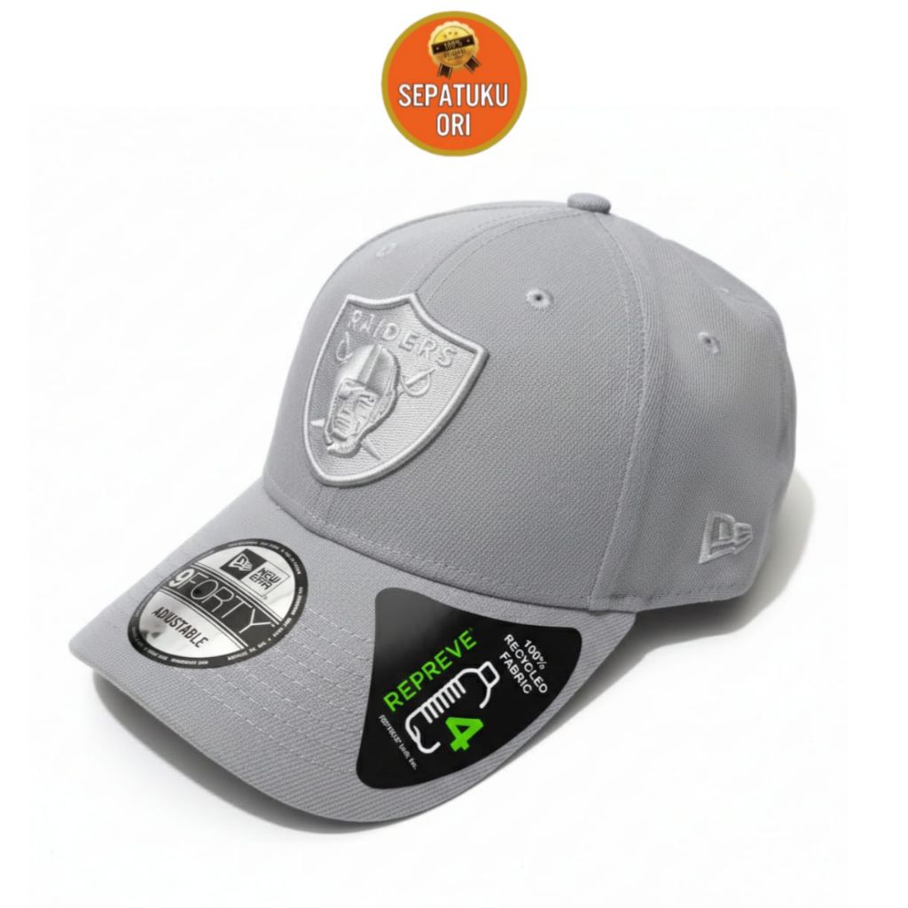 TOPI NEW ERA CAP 9FORTY RAIDER CAP GREY