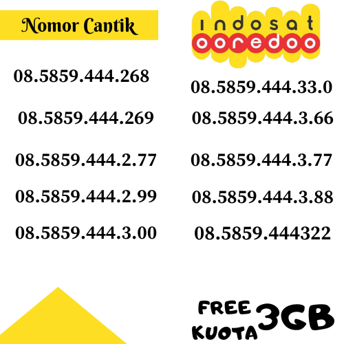 NOMOR CANTIK INDOSAT SERI 5859