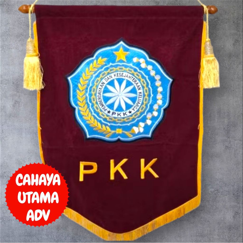 BENDERA VANDEL PKK BESAR BORDIR 90 X 60 / BENDERA PKK BESAR BORDIR CUSTOM 90 X 60
