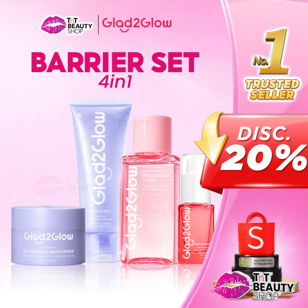 [BUNDLING] Glad2Glow BARIER SET 4in1 Paket Kecantikan | TnT Beauty Shop