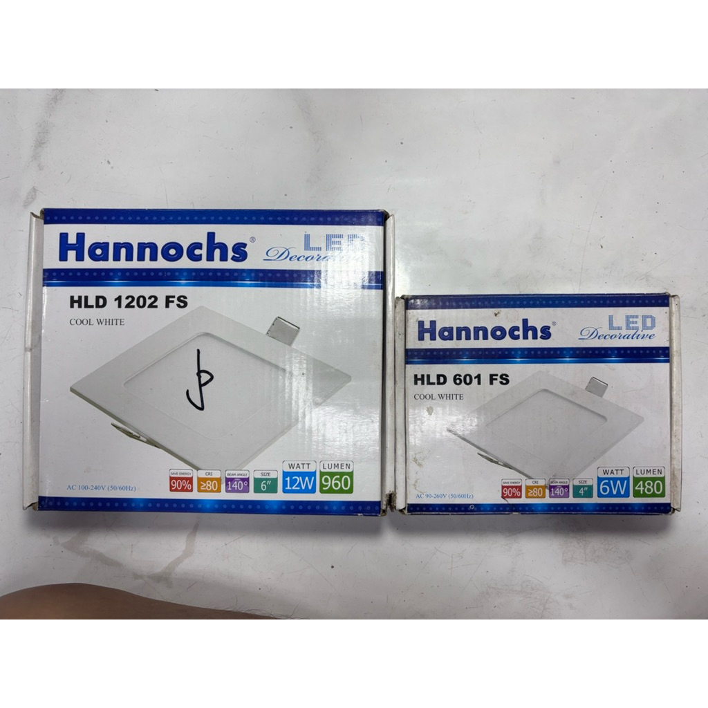 Lampu Downlight Hannochs HLD 601 FS & HLD 1202 FS / Lampu Plafon Hannochs 6 Watt & 12 Watt Cool Day 