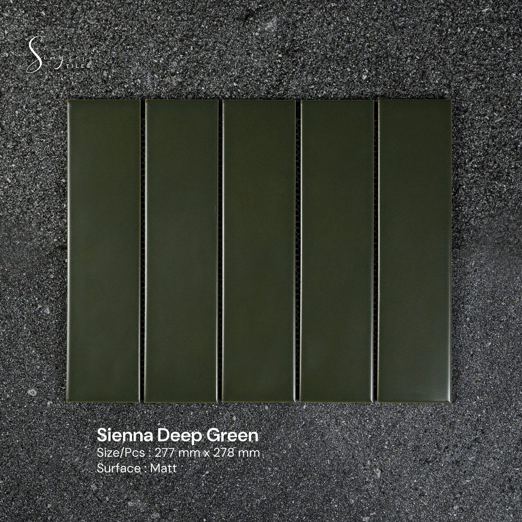 Sienna Deep Green Mosaic Tiles | Mosaic Keramik
