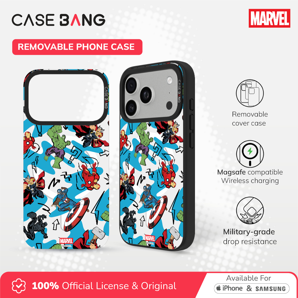 Casebang Removable Phone Case Cover Avenger Series - Pixar Alliance Magnetic Casing Iphone