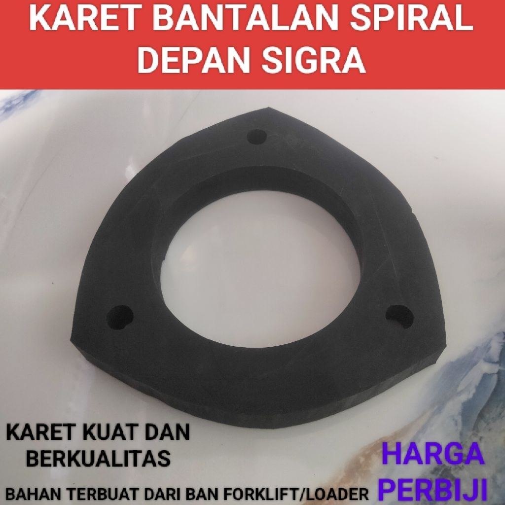 karet bantalan spiral Sigra depan tatakan per keong Sigra depan  ganjel per  depan sigra