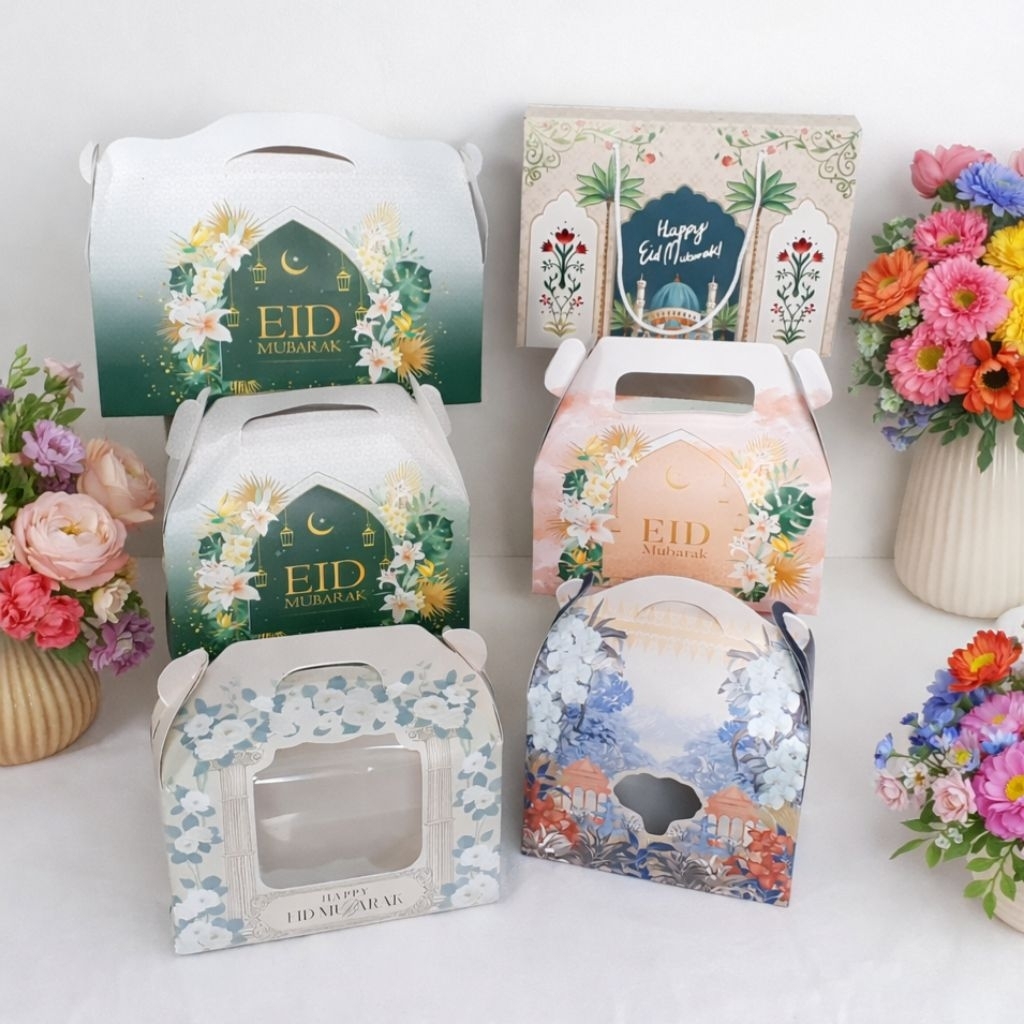 GABLE BOX 2 & 3 TOPLES TABUNG (GABLE BOX SAJA)Untuk Toples Tabung 600 ml - 800 ml / BOX HAMPERS LEBA