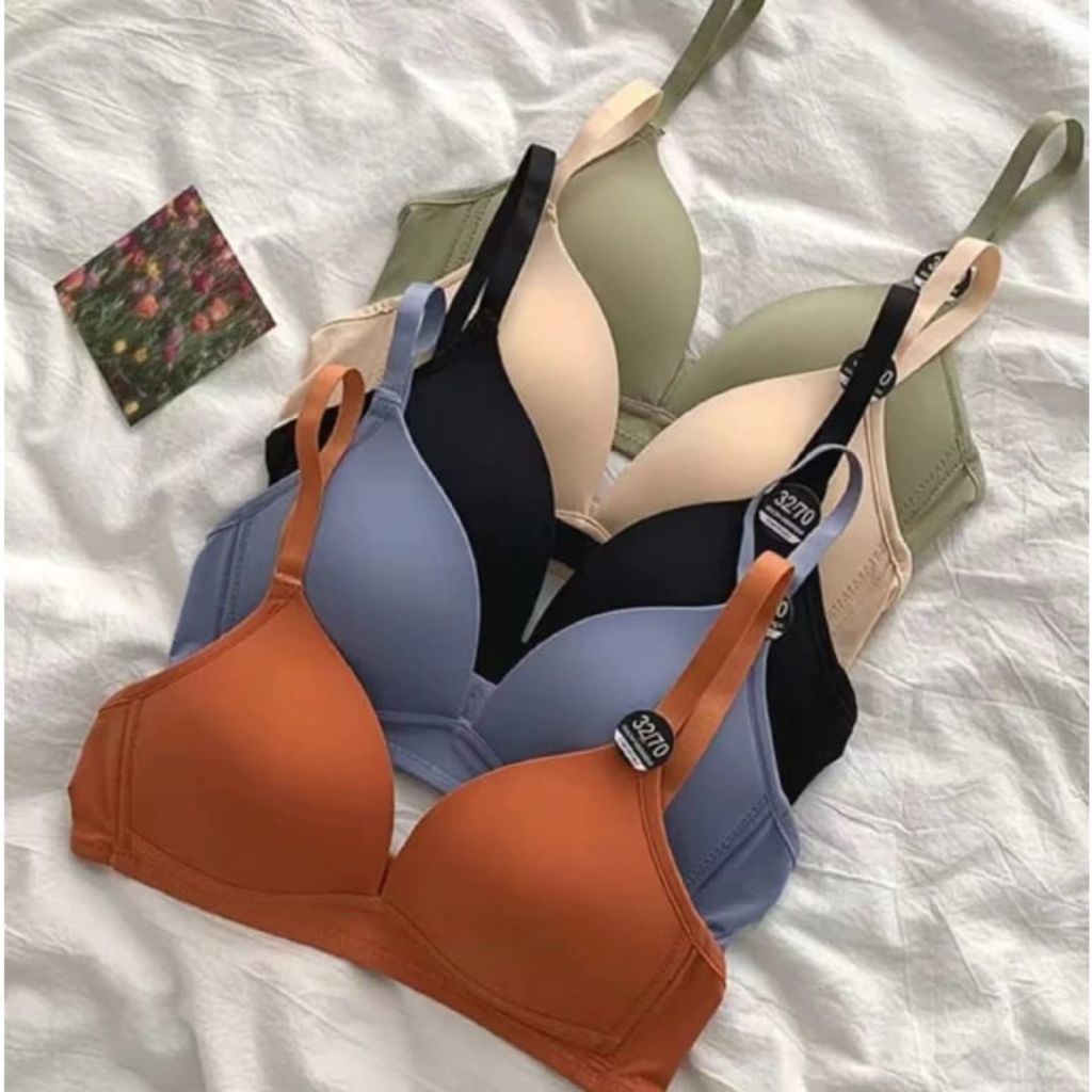 Miss Curiosity Bra SEXY WANITA TANPA KAWAT BAHAN RENDA Bra Ekspor BH Branded Cut