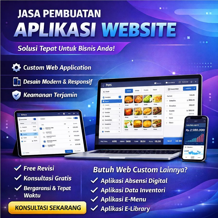 Jasa Pembuatan Aplikasi Berbasis Website Bergaransi Dan Profesional