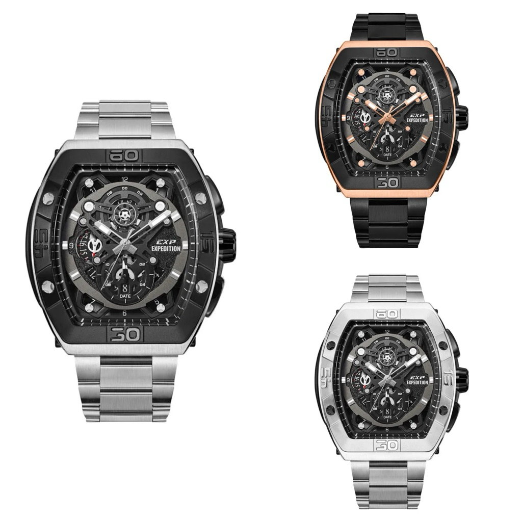 Jam Tangan Pria Expedition E6800 6800 MC Stainless Steel Original