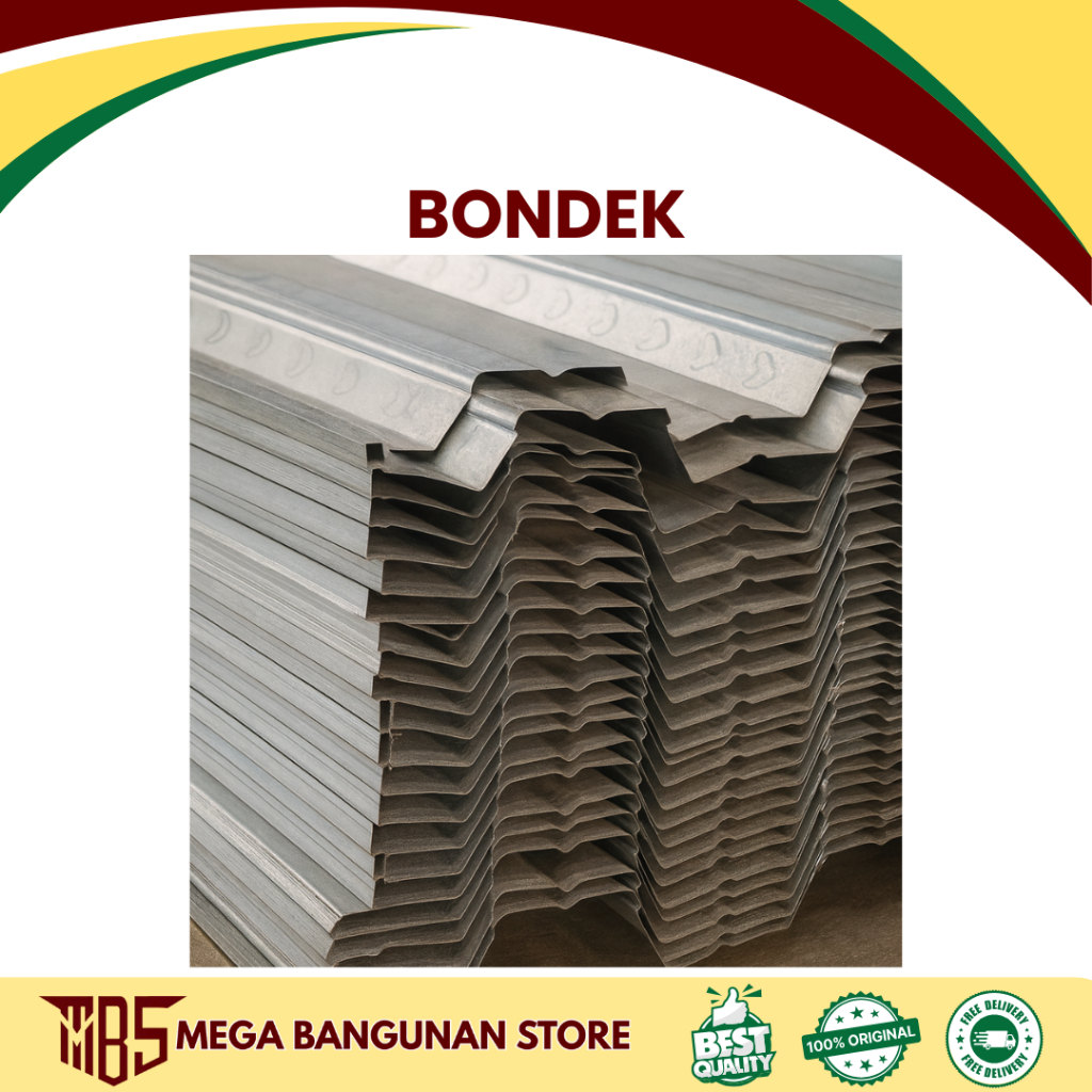 Bondek 0.70 / 0.75 Panjang 5 Meter Bondeck Bondex Plat Baja Alas Cor