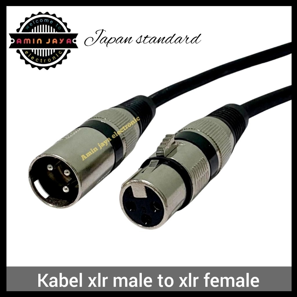 JACK XLR MALE TO FEMALE / KABEL XLR MALE TO FEMALE
