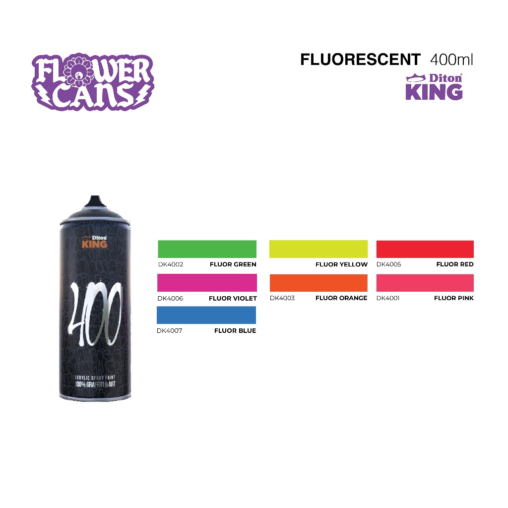 Diton King Fluorescent 400 ML Graffiti Spray Paint