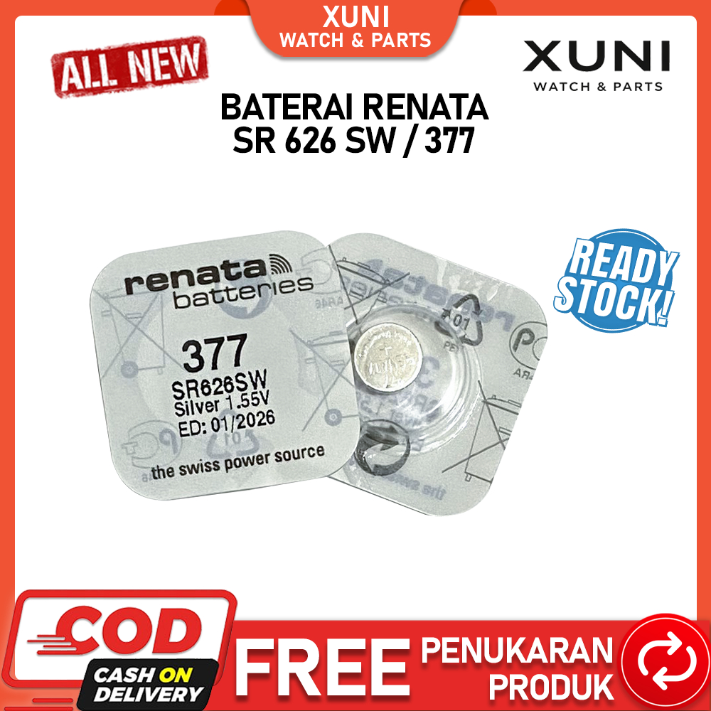 Baterai Batre RENATA Battery 377 SR 626 SW SR626SW LR626 SR626 626SW Original