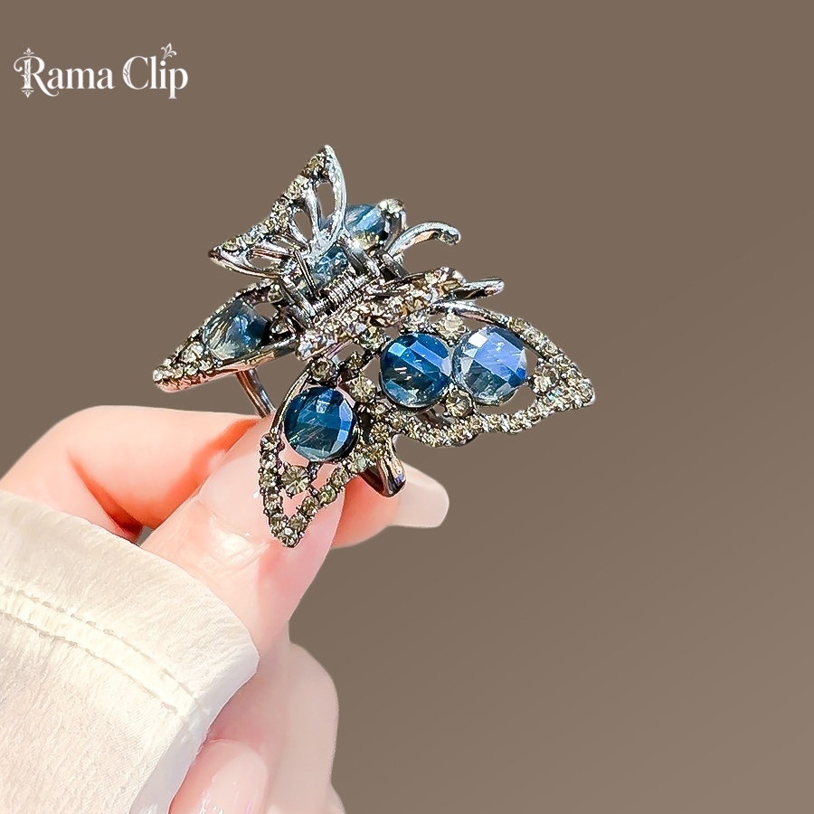 Klip Rambut Besar (Ceker) yang Unik - Model Kupu-Kupu 3D & Berlian Imitasi Custom