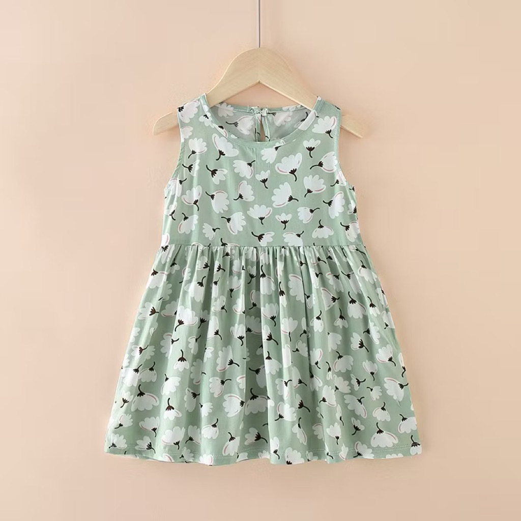Dress OUJITU Motif Flower Mint