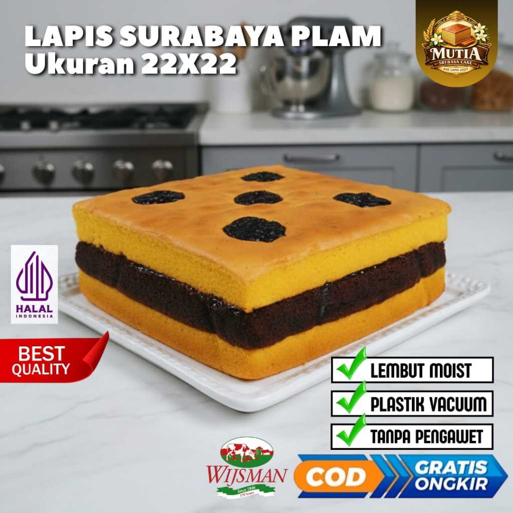 Lapis Surabaya Premium Wisman 22x22 Lapis Legit Surabaya Lapis Bolu Surabaya - Lembut, Manis pas, Ta