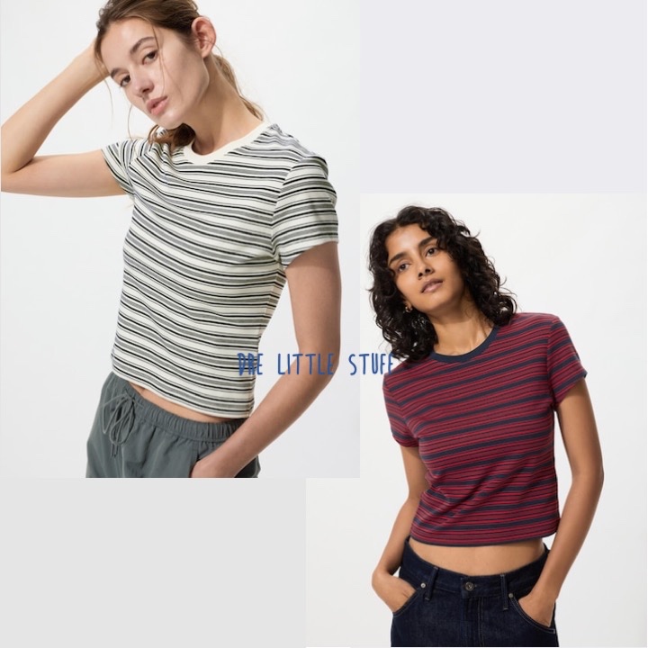 Uniqlo Mini Stripe Tshirt Cropped top