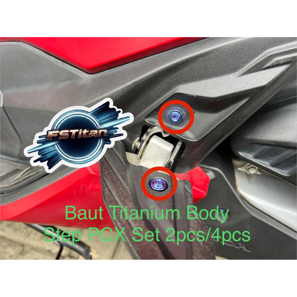 Baut Titanium Injakan Kaki Step,Baut Footstep PCX Titanium Gr5 Original Thailand