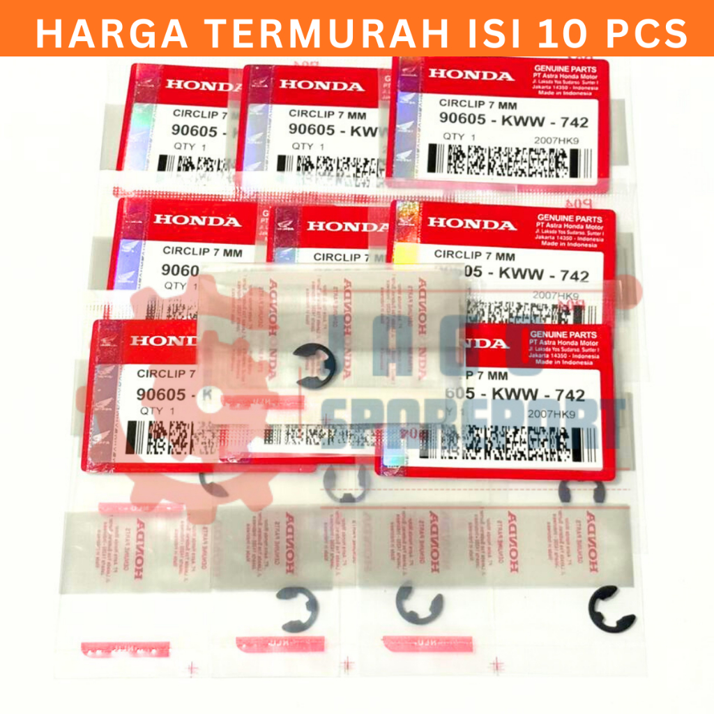 (Paket isi 10pcs) Clip Kip Klip Circlip Skrip Pengunci Kampas Ganda Vario 125 Revo Blade Supra x 125